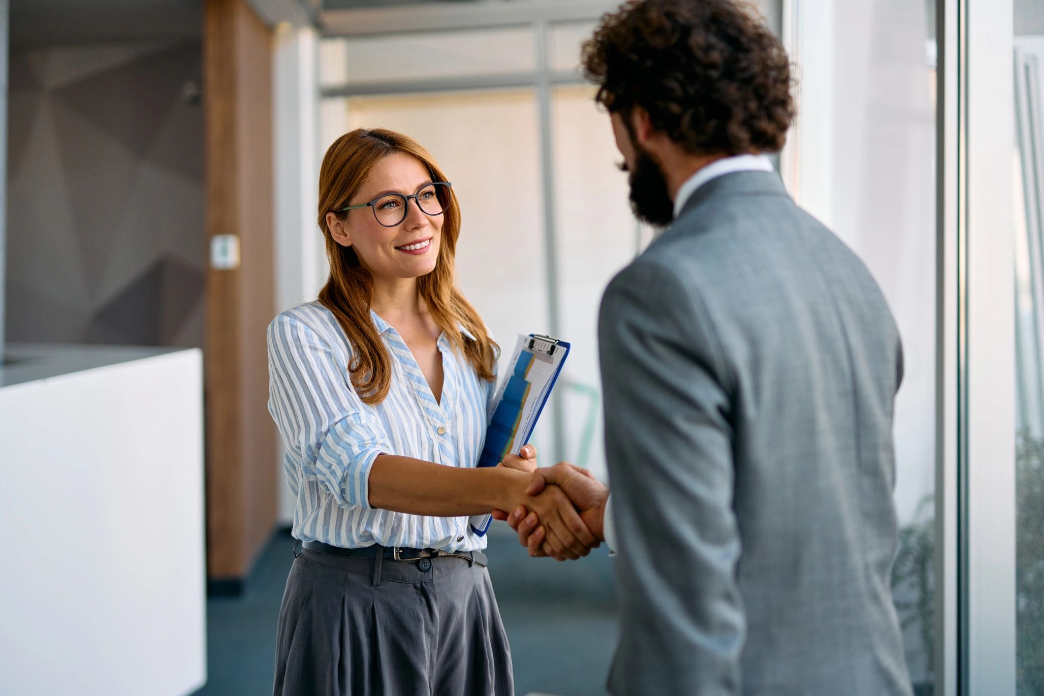 Handshake at a real estate closing
